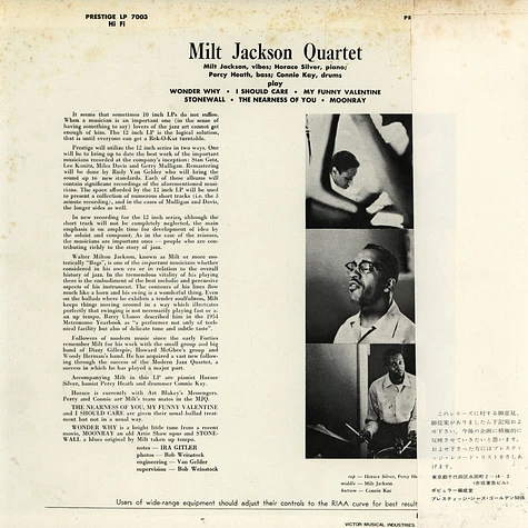 Milt Jackson - Milt Jackson Quartet
