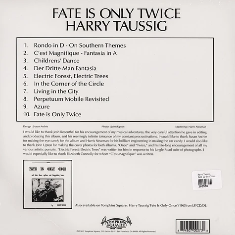 Harry Taussig - Fate Is Only Twice