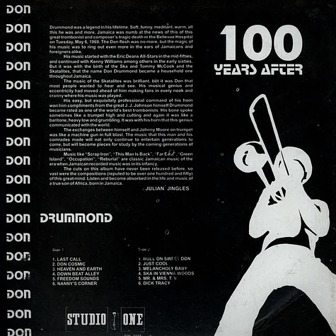 Don Drummond - 100 Years After