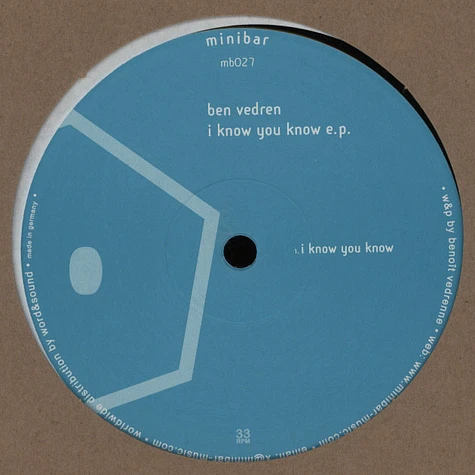 Ben Vedren - I Know You Know EP