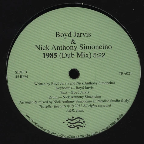Boyd Jarvis - 1985