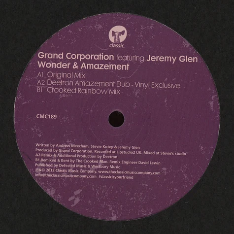 Grand Corporation - Wonder & Amazement