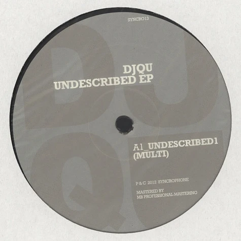 DJ Qu - Undescribed EP