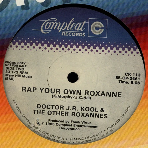 Dr. J.R. Kool & The Other Roxannes - The Complete Roxanne Megamix