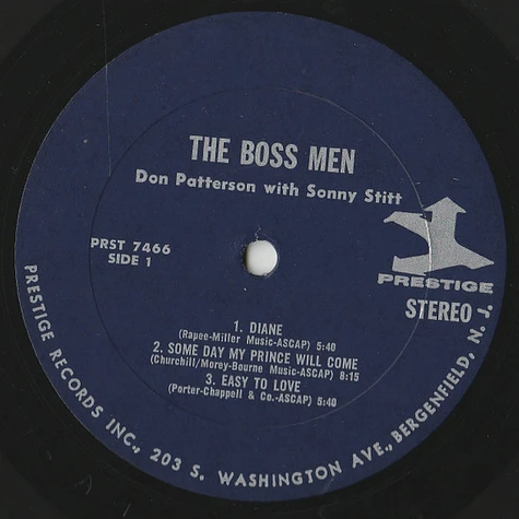 Don Patterson With Sonny Stitt And Billy James - The Boss Men