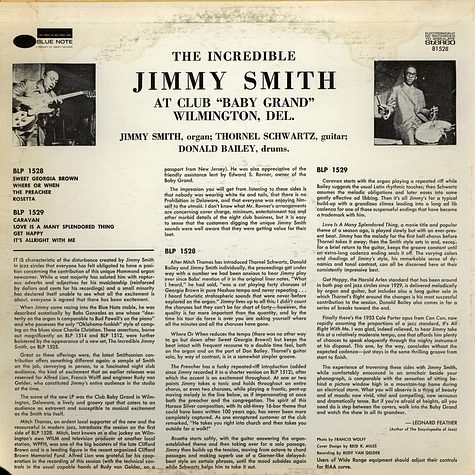 Jimmy Smith - At Club "Baby Grand" Wilmington, Delaware