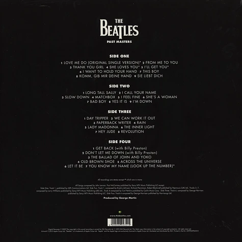 The Beatles - Past Masters Volume 1 & 2