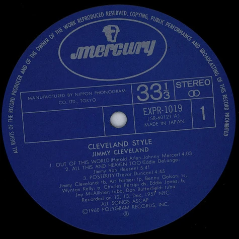 Jimmy Cleveland - Cleveland Style