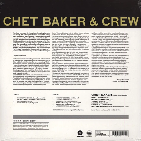 Chet Baker - And Crew