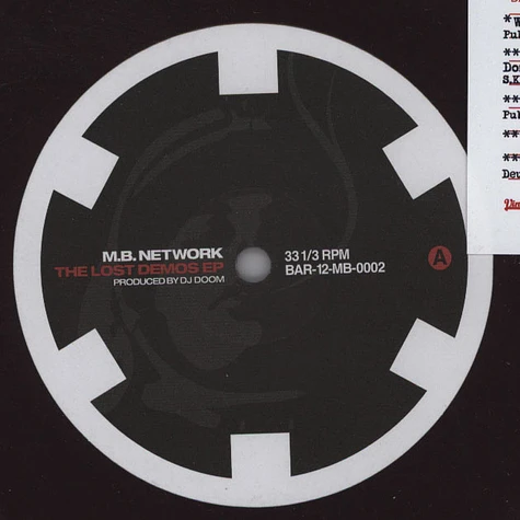 M.B. Network (Mindless Brothers) - The Lost Demos EP