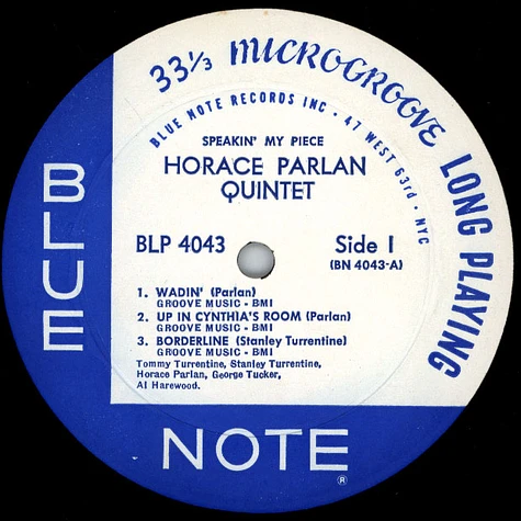 Horace Parlan Quintet - Speakin' My Piece