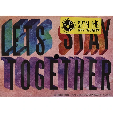 Al Green - Let’s Stay Together Vinyl Postcard