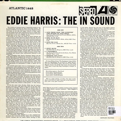 Eddie Harris - The In Sound