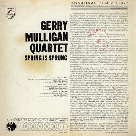 Gerry Mulligan Quartet - Spring Is Sprung