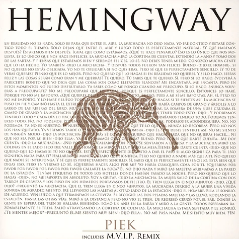 Piek - Hemingway Feat. Samuel Fith & Mianyo