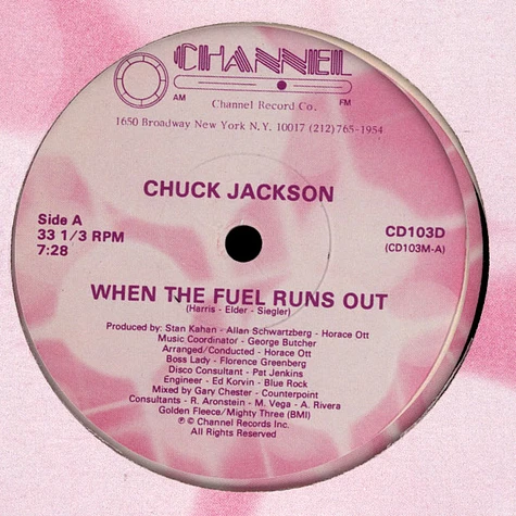 Chuck Jackson - When The Fuel Runs Out