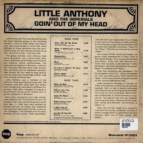 Little Anthony & The Imperials - Goin' Out Of My Head