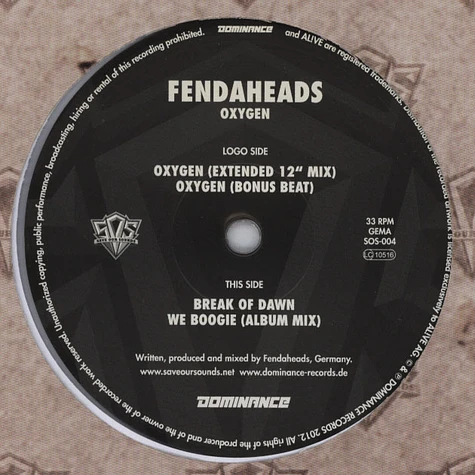 Fendaheads - Oxygen
