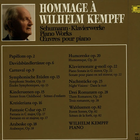 Robert Schumann - Wilhelm Kempff - Klavierwerke / Piano Works
