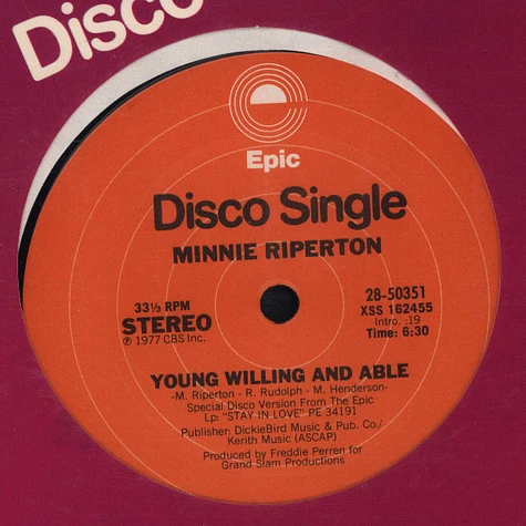 Minnie Riperton - Stick Together / Young Willing And Able