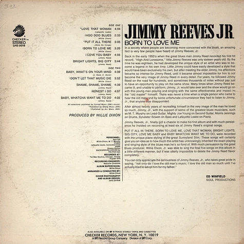 Jimmy Reeves Jr. - Born To Love Me