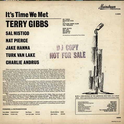 Terry Gibbs Quintet - It's Time We Met