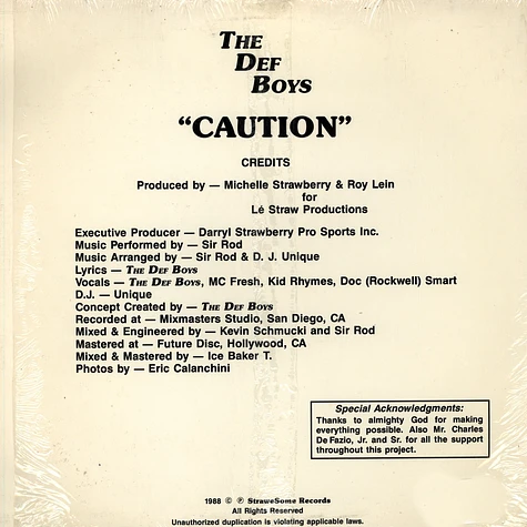 The Def Boys - Caution
