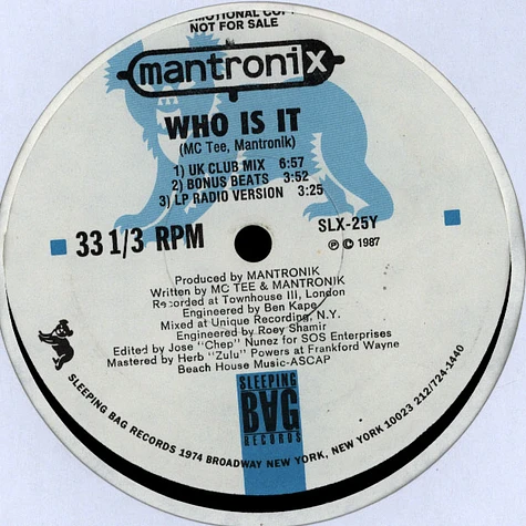 Mantronix - Who Is It?
