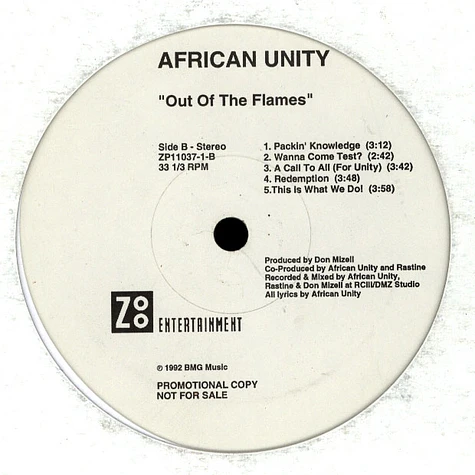 African Unity - Out Of The Flames
