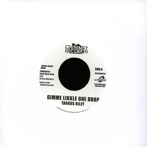 Tarrus Riley / Chronixx - Gimme Likkle One Drop / Ain't No Giving In