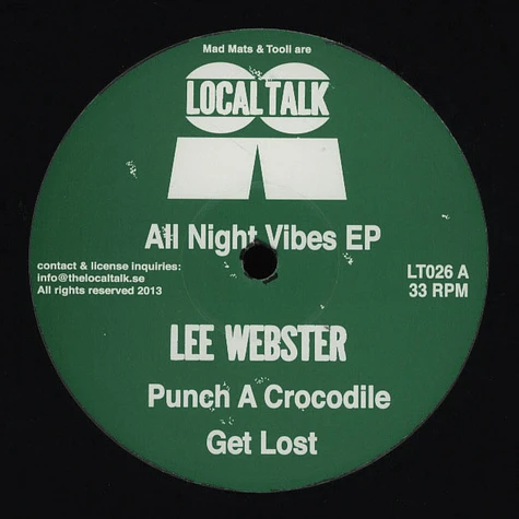 Lee Webster - All Night Vibes EP