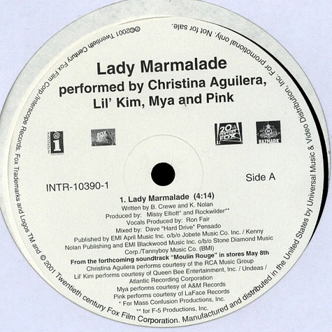Christina Aguilera, Lil' Kim, Mya and P!NK - Lady Marmalade
