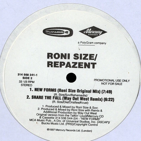 Roni Size / Reprazent - Share The Fall