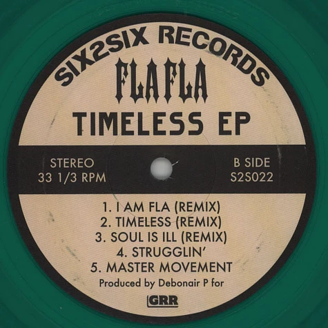 Fla Fla (Sparrow) & Debonair P - Timeless EP Green Vinyl Edition