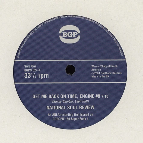 National Soul Review / Tammi Lynn - Get Me Back On Time, Engine-9 / Light My Fire