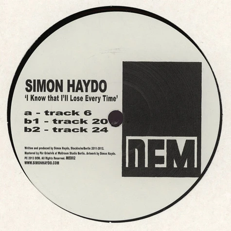 Simon Haydo - I Know That I Will Lose Every Time