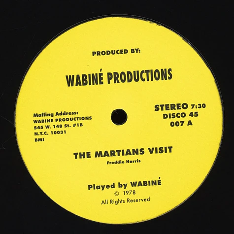 Wabine - The Martians Visit / Sail On