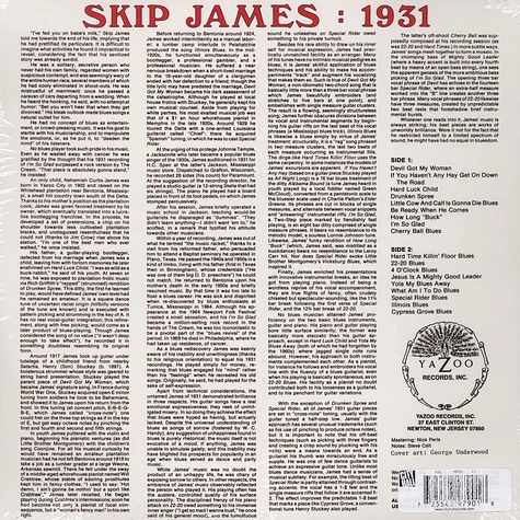 Skip James - Complete 1931 Session