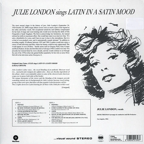Julie London - Sings Latin In A Satin Mood