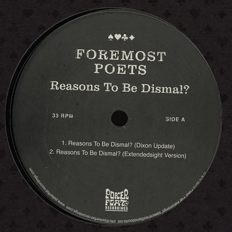 Foremost Poets - Reasons To Be Dismal