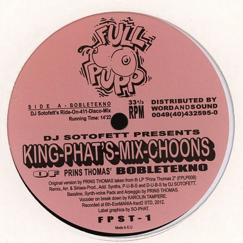 Prins Thomas - DJ Sotofett presents King-Phat's-Mix-Choons