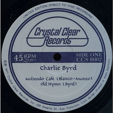 Charlie Byrd - Direct Disc Recording