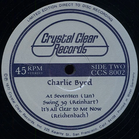 Charlie Byrd - Direct Disc Recording