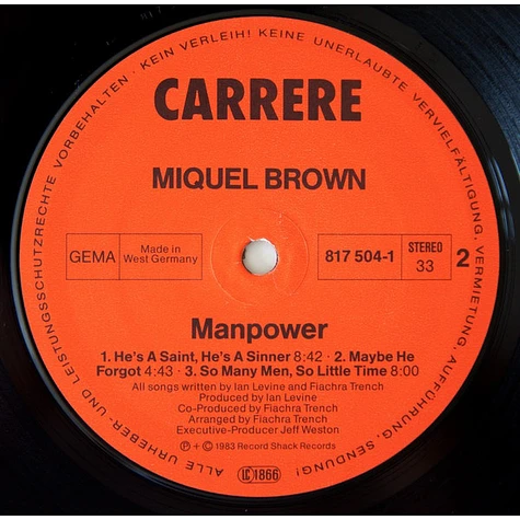 Miquel Brown - Manpower
