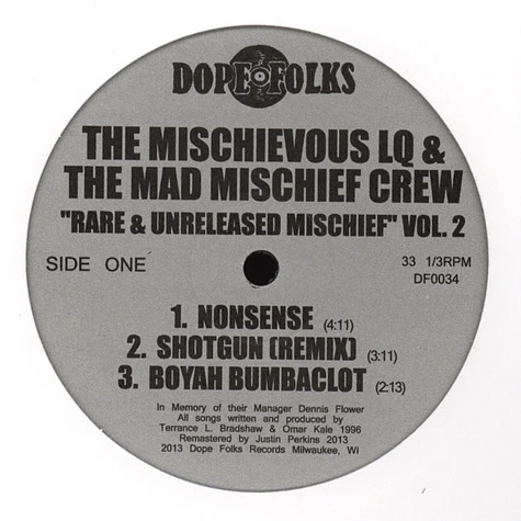 The Mischievous LQ & The Mad Mischief Crew - Rare & Unreleased Mischief Volume 2