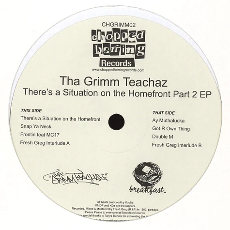 The Grimm Teachaz - There's A Situation On The Homefront EP Volume 2