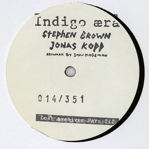 Stephen Brown / Jonas Kopp - Lost Archives Volume 3