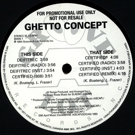 Ghetto Concept - Deifitrec / Certified