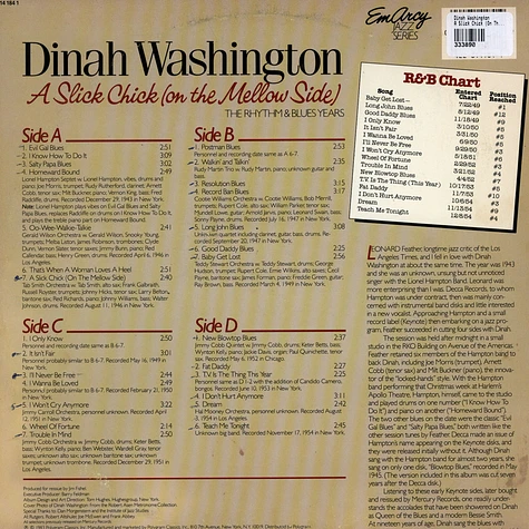 Dinah Washington - A Slick Chick (On The Mellow Side) - The Rhythm & Blues Years