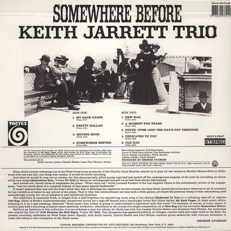 The Keith Jarrett Trio - Somewhere Before